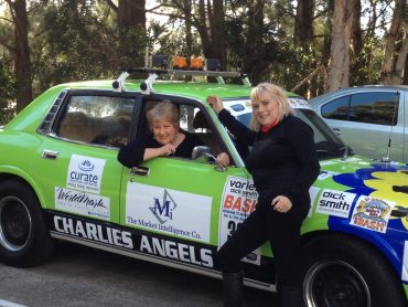 June & Linda - Charlie's Angels Bash Car